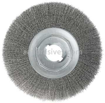 Weiler 01320-14 12" Narrow Face Crimped Wire Wheel .014" Steel Fill 2" Arbor Hole