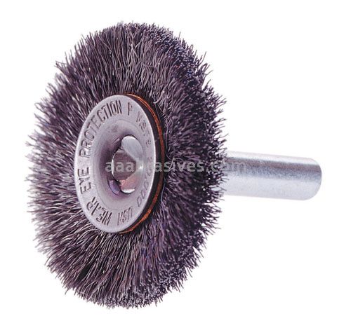 Osborn 1-1/2" WHEEL SHANK BRUSH (1/4" SHANK X .0118 X 3/8" FW)#11226