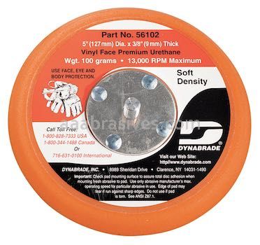 Dynabrade 56102 - 5" Non-Vacuum Disc Pad Vinyl-Face