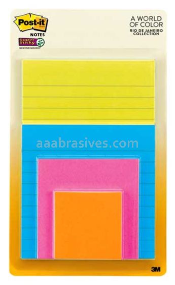 Post-it™ Super Sticky Notes 4622-SSAU Multi Sizes Rio de Janeiro Collection 3M 7100078718