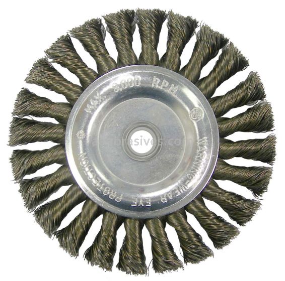 Weiler 36027 - 6" .014, 5/8"-1/2" A.H., Retail Pack, Vortec Pro Knot Wire Wheel, Standard Twist - 012382360276
