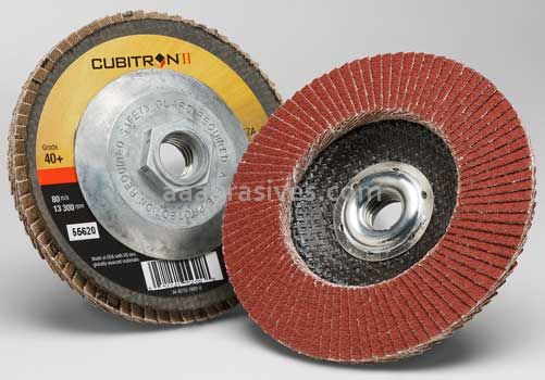 3M™ 7100049935 4-1/2 x 5/8-11 40+ Grit 967A T29 Cubitron™ II Flap Disc
