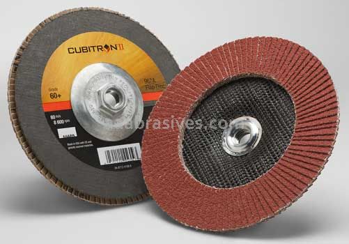 3M™ 7100055056 7 x 5/8-11 60+ 60+ Grit 967A T27 Cubitron™ II Flap Disc