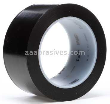 3M™ 7010373280 Vinyl Tape 471 Black 2" x 36 yards