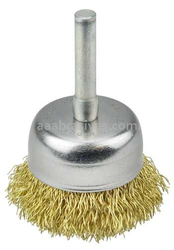 2x1/4 sk Crimped Wire Cup Brush Medium Brass Coated