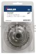 Weiler 13245P 3" Crimped Wire Cup Brush .014" Steel Fill 5/8"-11 UNC Nut Retail Pack