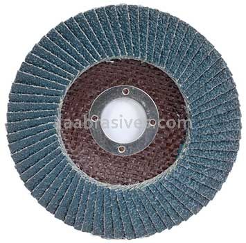 4-1/2 x 7/8 60 Grit Merit Type 27 Zirc Powerflex Flap Discs