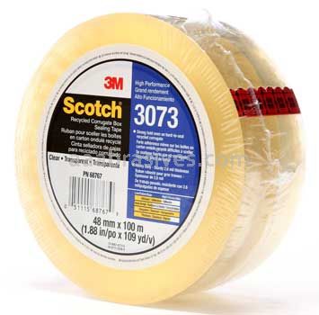 Scotch™ Recycled Corrugate Box Sealing Tape 3073 Clear 288 mm x 914 m 3M 7010313184