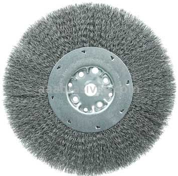 Weiler 01517 10" Maximum Density Crimped Wire Wheel .0118" Steel Fill 3/4" Arbor Hole