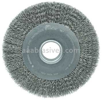Weiler 03210 10" Wide Face Crimped Wire Wheel .020" Steel Fill 2" Arbor Hole