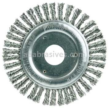 Weiler 13249 Roughneck Jr. 4-1/2" Stringer Bead Wire Wheel .020" Stainless Steel Fill 7/8" Arbor Hole
