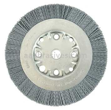 Weiler 31122 6" Narrow Face Nylox Wheel .035/180 SC Crimped Fill 5/8"-1/2" Arbor Hole