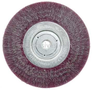 Weiler 35105 6" Polyflex Encapsulated Narrow Face Crimped Wire Wheel .0104" Steel Fill 5/8"-1/2" Arbor Hole