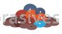 9-1/8 x 7/8 50 Merit Metal Aluminum Oxide Fiber Discs