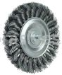 Weiler 17687 4" Stem-Mounted Knot Wire Wheel .014" Steel Fill 1/4" Stem