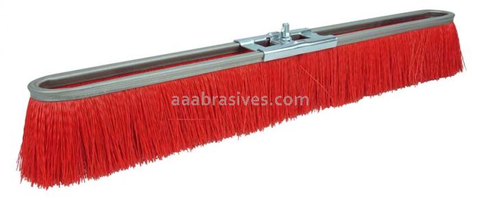 Weiler 25290 18" Vortec Pro Medium Sweep Strip Broom Red Polypropylene Fill
