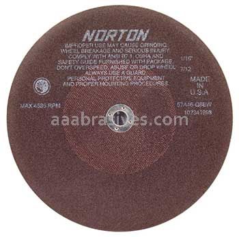 Norton 10 x 1/16 x 5/8 57A60-M8BW Smooth Sides Non Reinforced Type 01 Straight Wheels
