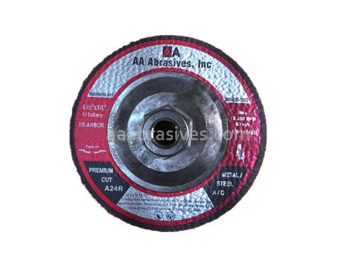 7x1/4x5/8-11, Grinding Wheel, T-27, Resin Bond, A24N, Metal