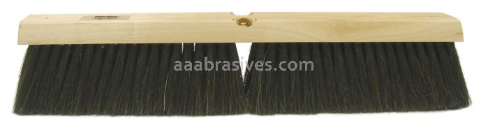 Weiler 70067 - 18" Medium Sweep Floor Brush, Horsehair & Polystyrene Border w/Black Polypropylene - 012382700676