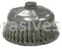 Weiler 12376 6" Single Row Knot Wire Cup Brush .023" Steel Fill 5/8"-11 UNC Nut