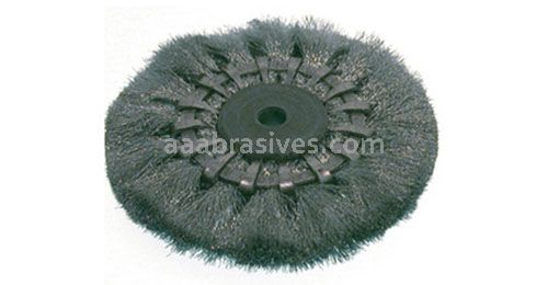 Osborn 4" CRIMPED BRASS WIRE WHEEL (5/8" AH X .005 BRASS)#11254/