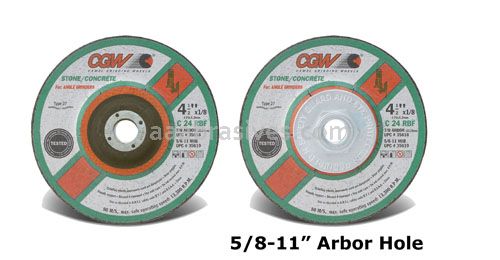 9x1/8x5/8-11, Cutting Wheel, T-27, Resin Bond, C24R, Masonry