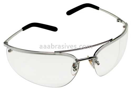 3M&trade; 7000127552 Metaliks&trade; Protective Eyewear 15170-10000-20 Clear Anti-Fog Lens Polished Metal Frame