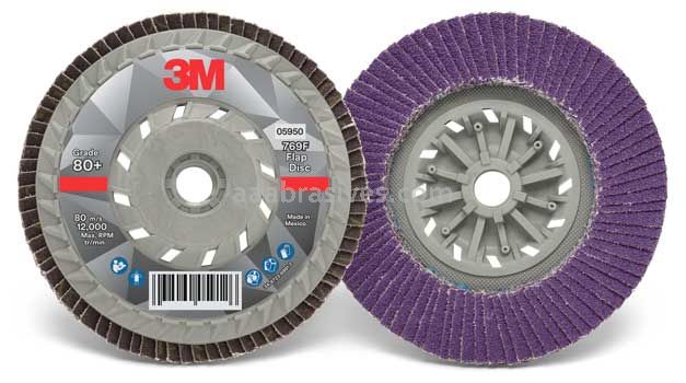 3M™ 7100179479 5 x 5/8-11 80+ Grit 769F T27 Flap Disc