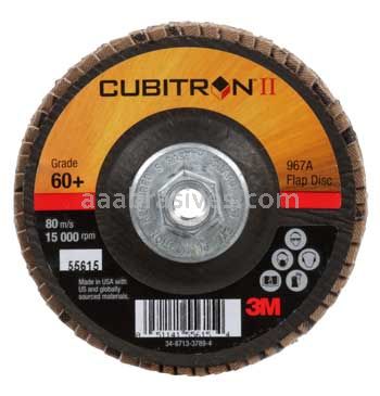 3M™ 7010363293 4 x 3/8-24 60+ Grit 967A T29 Cubitron™ II Flap Disc
