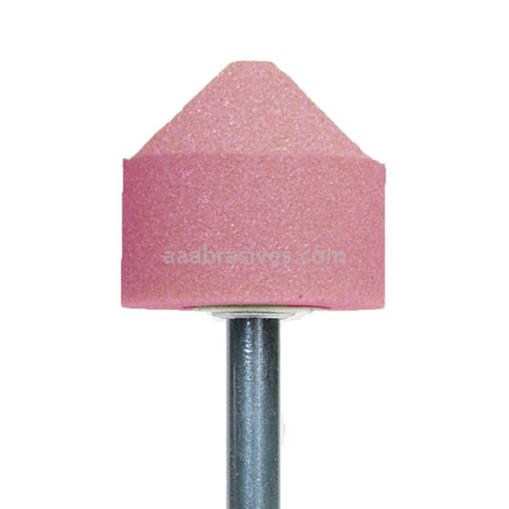 A-13, 1-1/4x1-1/8x1/4"sk, Mounted Point, Vitrified, PA/O