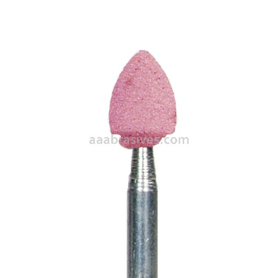B-43, 1/4x5/16x1/8"sk, Mounted Point, Vitrified, PA/O