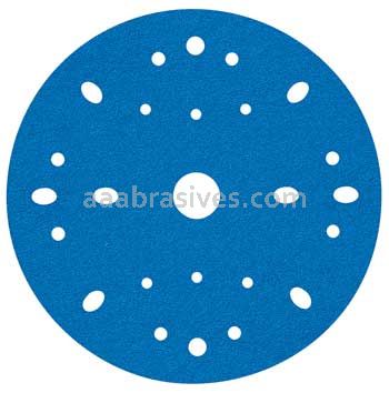 3M&trade; 7100091243 6” #40 Grit Hookit&trade; Blue Abrasive Disc Multi-hole