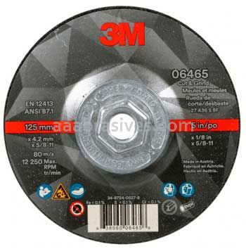 3M™ 7100245015 5x1/8x5/8-11 T27 Quick Change Cut & Grind Wheel 06465