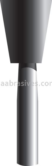 B-104, 5/16x3/8x1/8"sk, Mounted Point, Vitrified, PA/O