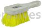Weiler 44013 8" Utility Scrub Brush Yellow Polypropylene Fill Short Handle Wood Block
