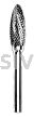 Dynabrade Carbide Burr 1/8" (3 mm) Dia. SH-41 D/C Burr Flame Pointed End 1/4" (6 mm) Flute L 1/8" Shank