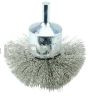 Weiler 10048 2-3/4" Circular Flared Crimped Wire End Brush .008" Stainless Steel Fill