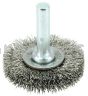 Weiler 17972 1-1/2" Stem-Mounted Crimped Wire Radial Wheel .008" Stainless Steel Fill 1/4" Stem