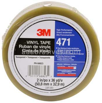 3M™ 7100044331 Vinyl Tape 471 Transparent 2" x 36 yards