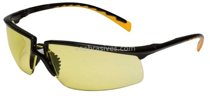 3M&trade; 7000052818 Privo&trade; Protective Eyewear 12263-00000-20 Amber Anti-Fog Lens Black Frame