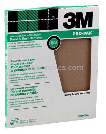 3M™ 7010301713 9 x 11 180 A Grit Pro-Pak™ Aluminum Oxide Sheets