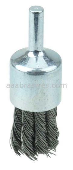 Weiler 36250 Wolverine 3/4" Knot Wire End Brush .020" Steel Fill 1/4" Stem