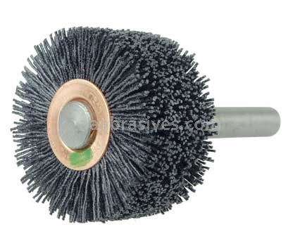 Weiler 17215 Bore-Rx 2"Dia. Internal Brush Deburring Tool .026/120 CG Crimped Fill 3/8" Stem
