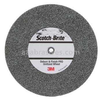 3M&trade; Scotch-Brite&trade; 7010295273 5 x 1/2 x 1/4 6C MED+ Deburr and Finish PRO Unitized Wheel
