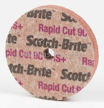 3M&trade; Scotch-Brite&trade; 7100056160 3 x 1/8 x 3/8 9C CRS+ Rapid Cut Unitized Wheel