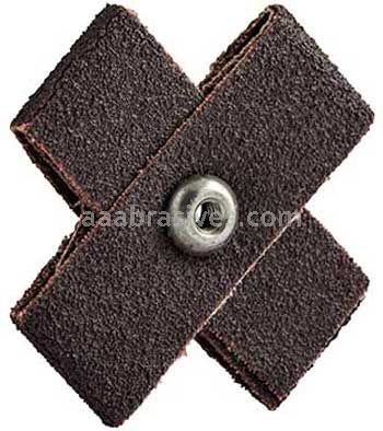 2 x 2 x 3/4 /120 / 8-32 /Merit Aluminum Oxide (8 Ply) /Cross Pads