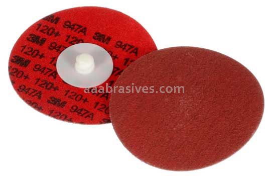 3M™ 7100076934 3" 120 Grit Maroon TR 947A Cubitron™ II Roloc™ Durable Edge Disc
