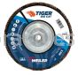 Weiler 50843 7" Big Cat Abrasive Flap Disc Flat Type 27 Phenolic Backing 40 Z 5/8"-11 UNC Nut