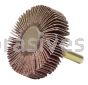 Weiler 52367 2" x 1/2" Tiger Coated Abrasive Flap Wheel 1/4" Stem 80 AO