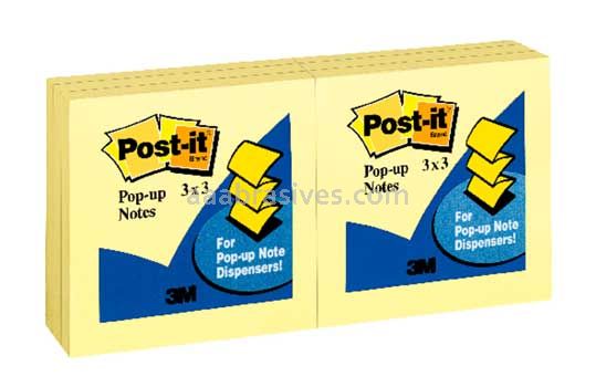 Post-it&trade; Pop-up Notes R330-YW6PK 3 in x 3 in 3M 7100098566